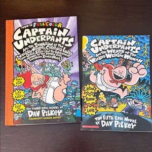 Scholastic Captain Underpants Book Set - Purple, Blue & Orange Covers